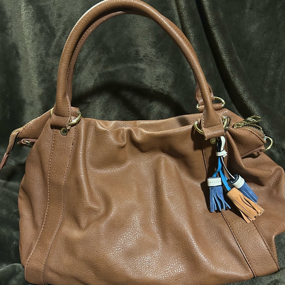 Steve Madden X Large Brown Faux Leather Hobo Bag